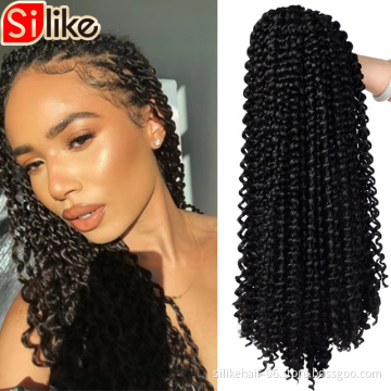 Passion Twist Hair FreeTress Synthetic Kinky Curly Hair Extensions Passion Twist 18"Water Wave Passion Spring Twist Hair Crochet